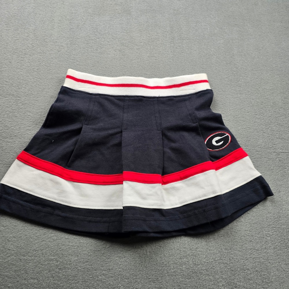 Red Oak Georgia‎ Bulldogs Girls 2T Pleated Cheer Skirt Black Red NCAA UGA